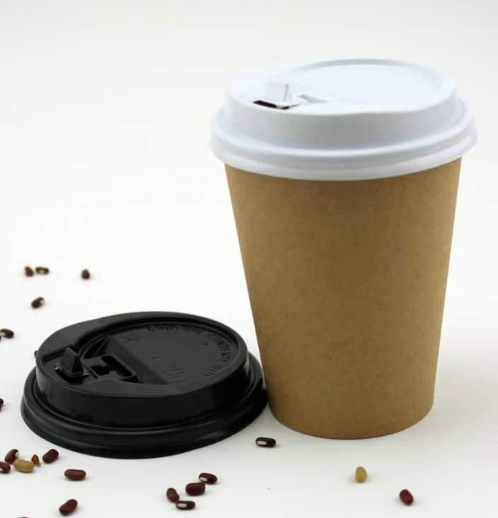 Hopewell Factory Price Custom Printed Logo Coffee Cups 16oz Single Wall Paper Cup Disposable Paper Cup With Paper Lid