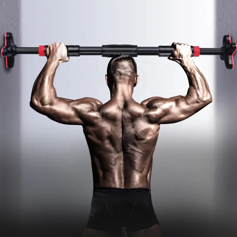 Gym Workout Bar No Screw Installation Fitness with Level Meter Doorway Pull up Bar and Chin up Bar