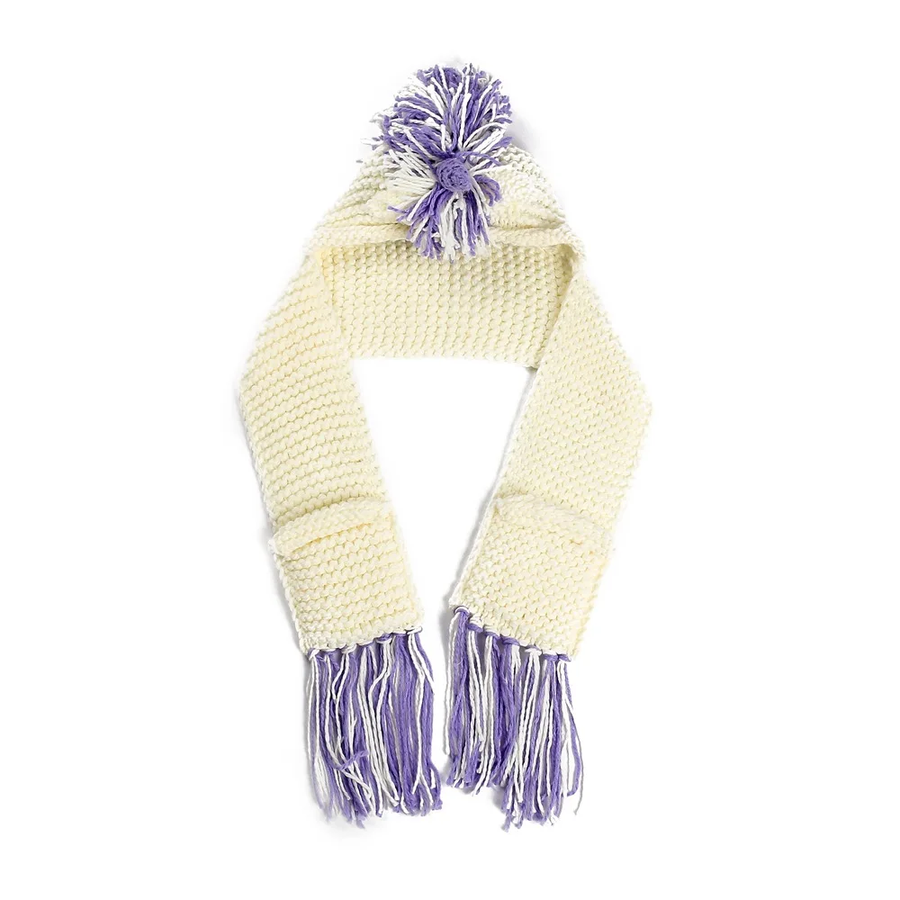 2023 New Wholesale Kids Autumn Winter Unicorn Hats Knitted Earflap Hood Scarves Animal Ear Cap Beanies