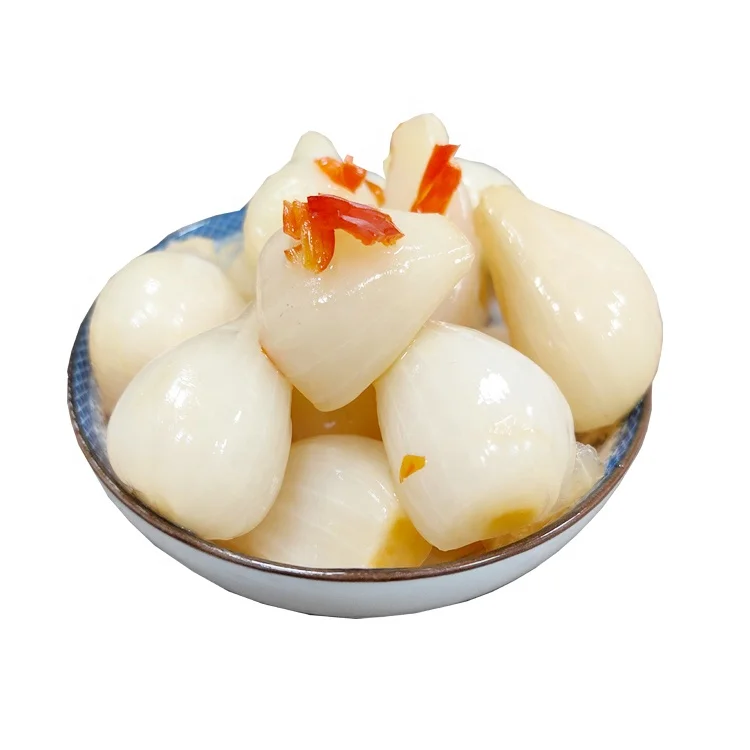 Manufacturers supply high quality canned peeled vacuum vegetables, pickles sweet scallion, garlic, rakkyo