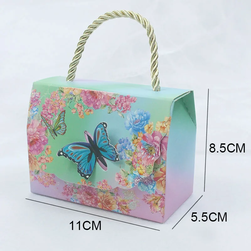 Hotsale Beautiful Butterfly and Flower Wedding Candy Box Candy Bag Baby Shower Wedding Favors Chocolate Paper Gift Box