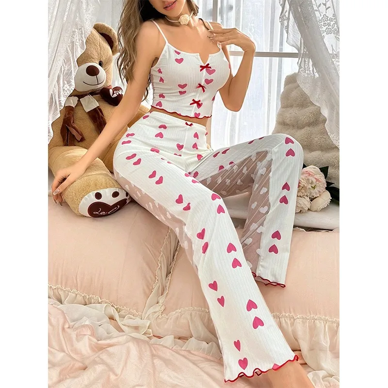 floral print women pajamas high quality nightgown fashion summer set satin silk womens pijamas mujer girls sleepwear for ladies