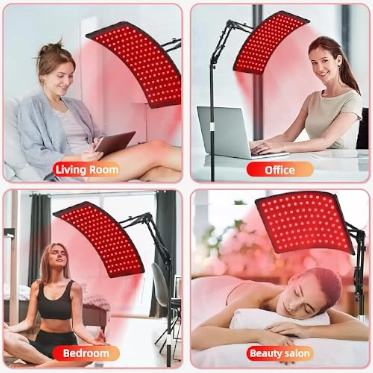 Red Infrared Light Therapy Lamp with Stand Led 660nm Red Light Therapy& 850nm Infrared Light Device for Body and Face