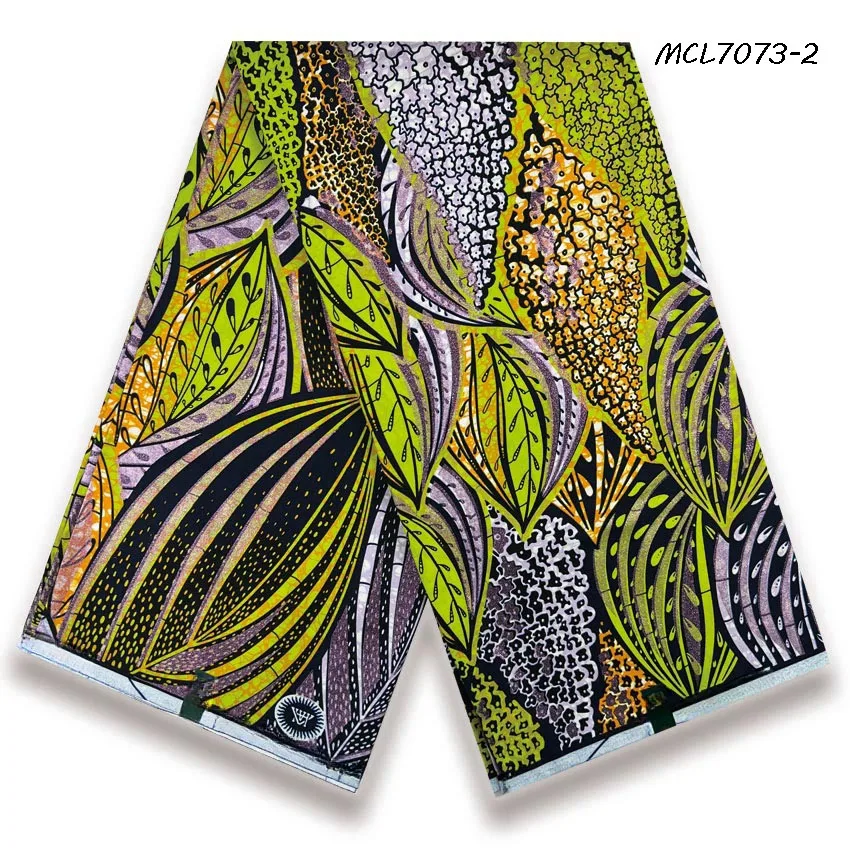 Wholesale Africa Golden Wax 6 Yards Grand Golden Super 100% Cotton Print Wax Lace Fabrics for African Cloth Textile