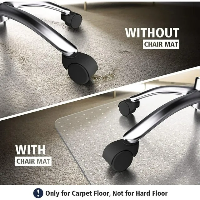 Floor Chair Mat Rectangular with Lip for Carpet Protector Products PVC Plastic Office Square Washable Anti Fatigue Kitchen Mat