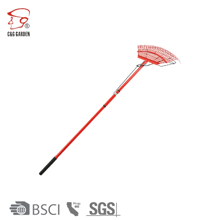 American market best-selling garden lawn rake, multi-tooth telescopic flat rake