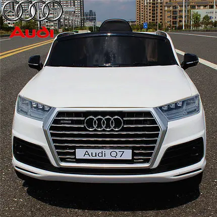 12V детская Езда на машине лицензированный Audi Q7, электрический автомобиль, электрический автомобиль с дистанционным управлением От 2 до 8 лет детский игрушечный автомобиль