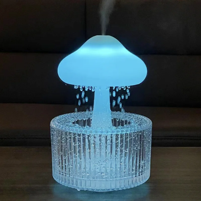 hot sale rainfall humidifier cloud white noise essential oil mushroom air humidifier rain cloud night light for baby child room
