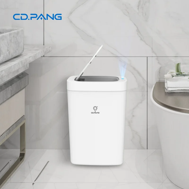 CD PANG oem amazon hot selling mini trash can hotel bathroom white trash can electric trash can wall mounted