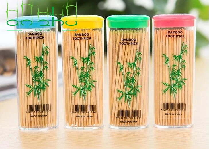 Bamboo Wooden Toothpicks Wood Round Double-Points Tooth Picks