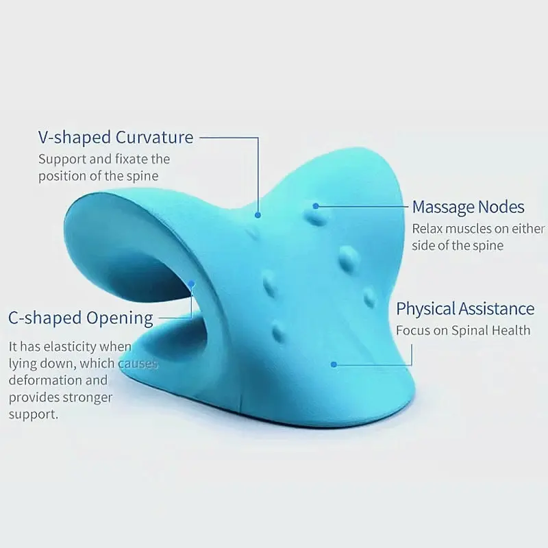 Best Seller Chiropractic Neck and Shoulder Support Relaxer Neck Stretcher Massage Pillow