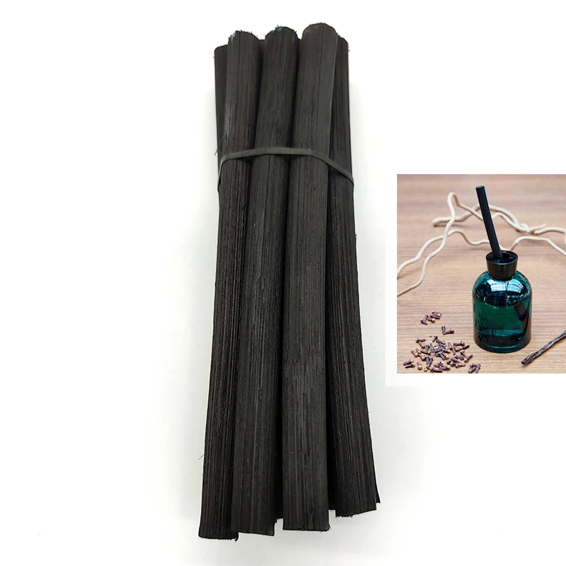 Home Air Fresher Black Color Reed Diffuser Stick Thick Rattan Reed Sticks