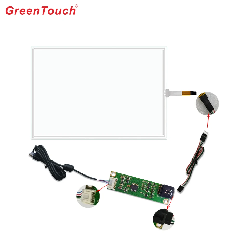 GreenTouch 1366*768 widescreen 15.6 inches  4 wire resistive touch screen