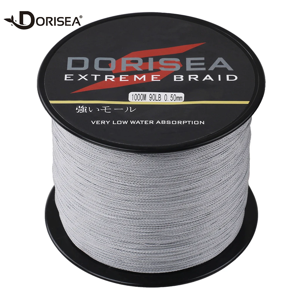 DORISEA оптовым фабричным ценам 4 нити 1000 м 6-100LBS 100% PE плетеная леска