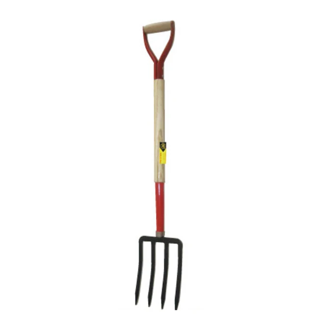 Popular 4 prong steel  Garden Fork with short steel handle made in china