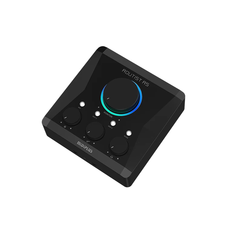 Midiplus Routist RS 2 channel pro Audio Interface 2 In 2 Out Computer Recording Live Equipment Singing USB External Sound Card