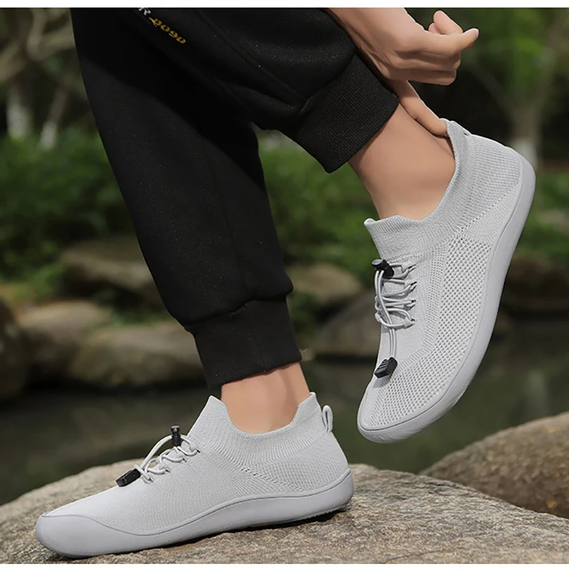 New Wide Palm Fly Woven Casual Shoes Comfortable Breathable Sports Weightlifting Shoes for Summer Barefoot Loose Design