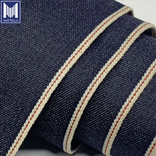 Heavy weight traditional type 100% cotton 14 oz selvedge dark blue denim fabric for japan motorcycle jeans