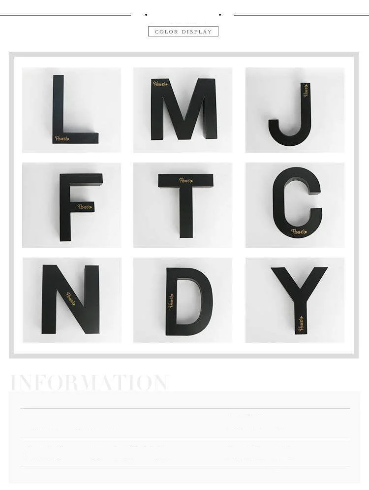 
Custom luxury waterproof letter shape paper flower gifts packaging 