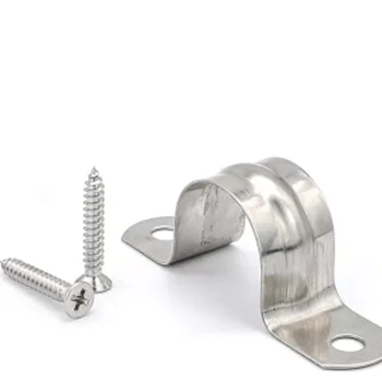 Hot Selling U Type Clamp Pipe Clip  Saddle Clamp Double Hole Saddle Clamp