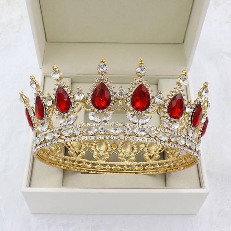 High quality Crown Luxury diamond crown for cake decoration and festival gift for adults flower decoration