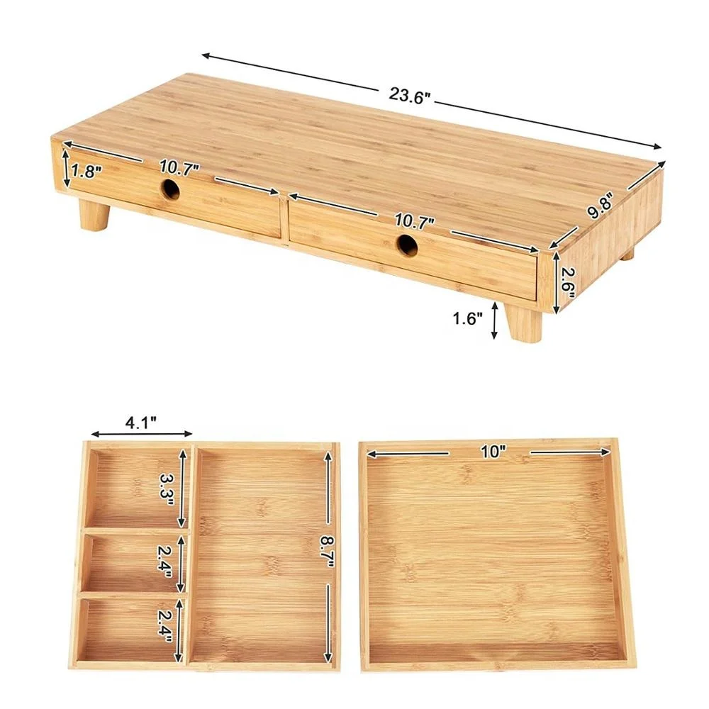China Supplier bamboo wood monitor stand