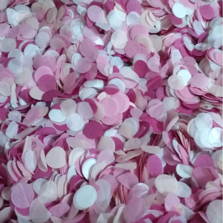 
Black, Gold, White Mixed Circles Tissue Paper Confetti 1 inch Wholesale 