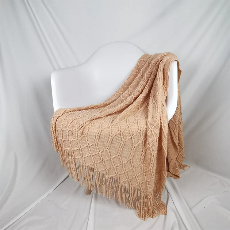  Складное европейское и Amarican stayle полиэфирное/хлопковое необычное алмазное одеяло для дивана вязаное