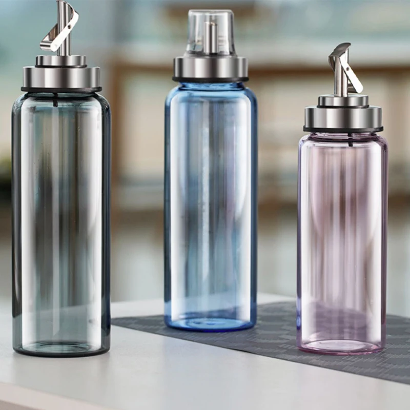 Sell Well New Type Dazzling Color High-borosilicate kitchen oil dispenser oil and vinegar bottle