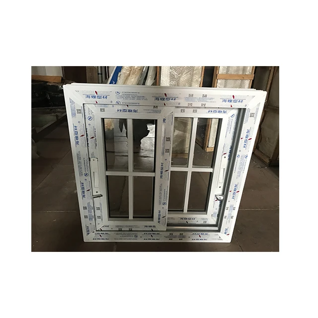 Китайская Заводская Цена UPVC/ПВХ раздвижные окна с двойным дизайном гриля