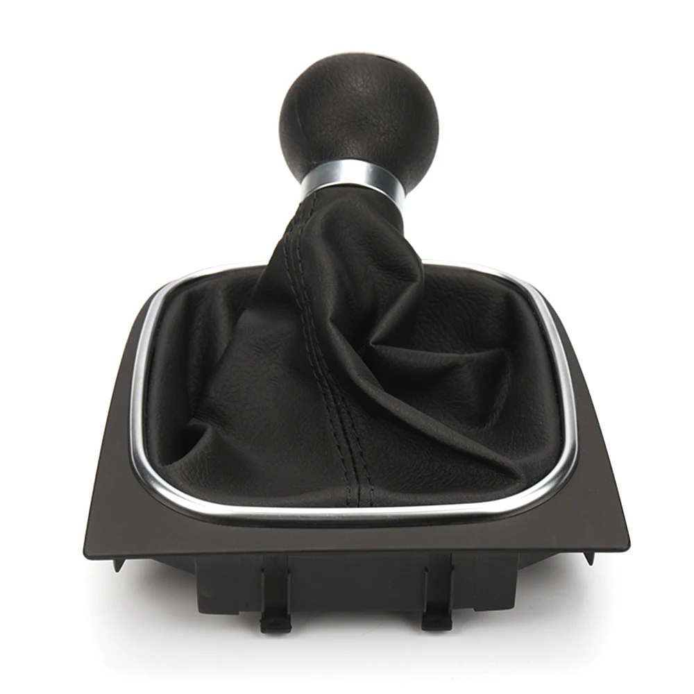 Automatic DSG Gear Shift Knob Leather Black Stitching Lever Cover For Golf 6 MK6 GTI Jetta MK6 GLI