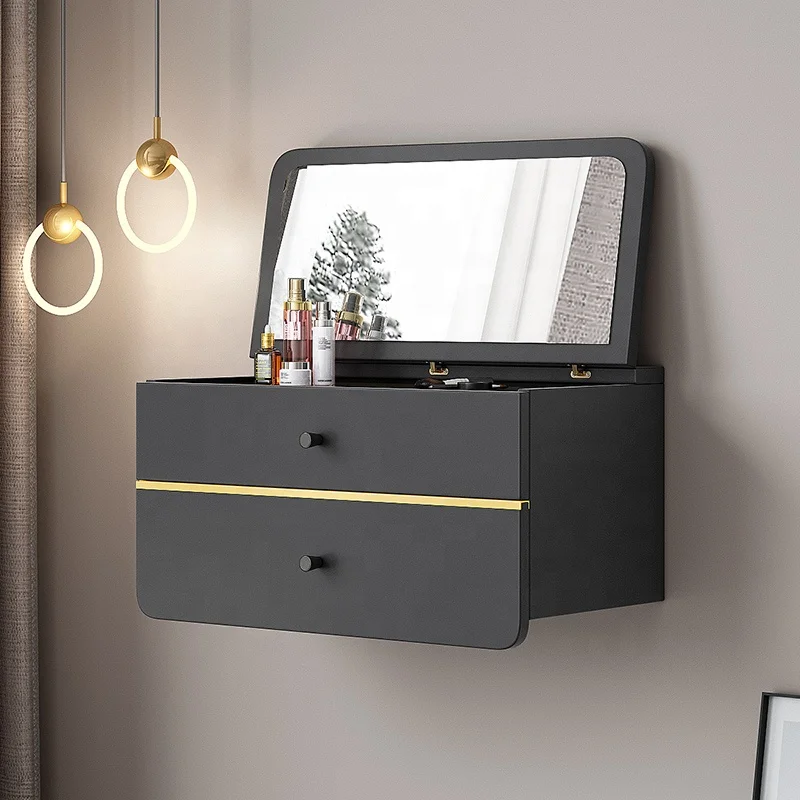 Modern Home Furniture Bedroom Wall-mounted Dressing Makeup Table With Mirror