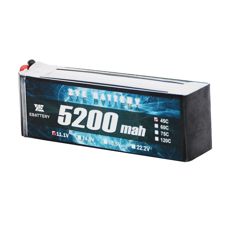 ZYE OEM Custom Factory Power Tool High C Batteries 7.4V 11.1V 14.8V 18.5V 22.2V 5000mah 5200mAh Lipo Battery Pack