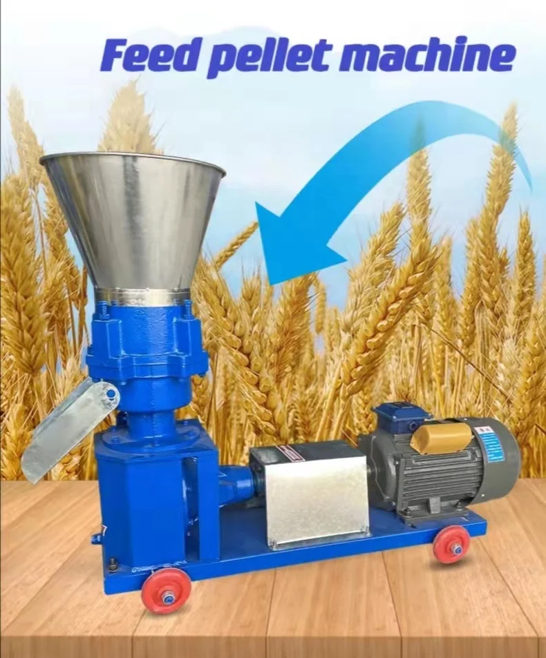 Cheap 2.5mm 3mm 4mm 5mm Poultry Fish Feed Processing Machines 220v/380v Animal Feed Pellet Machine for Sell with Grinding Disc