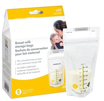 BPA free breast milk storage bag 100 200 counts double zip baby breastfeeding moms disposable bags with custom logo