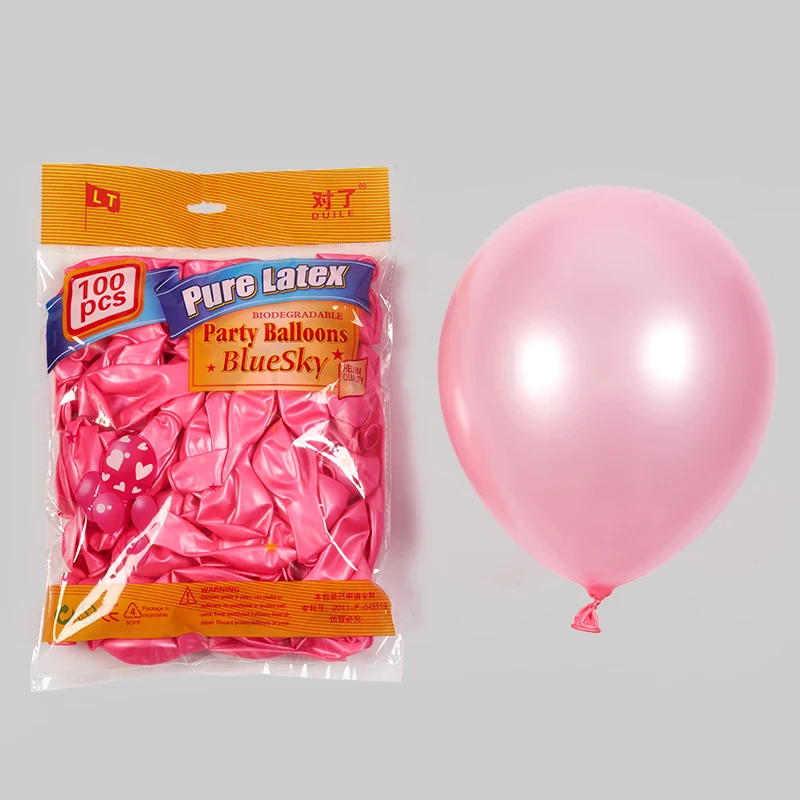 wholesale suppliers 100pcs latex helium balloon 10 inch Chrome metal party balloons