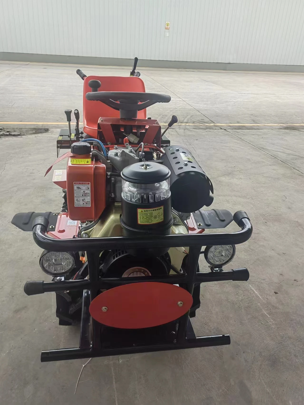 Agricultural four-wheel drive ride-type micro tiller household small plough rotary tiller diesel seat car micro tiller