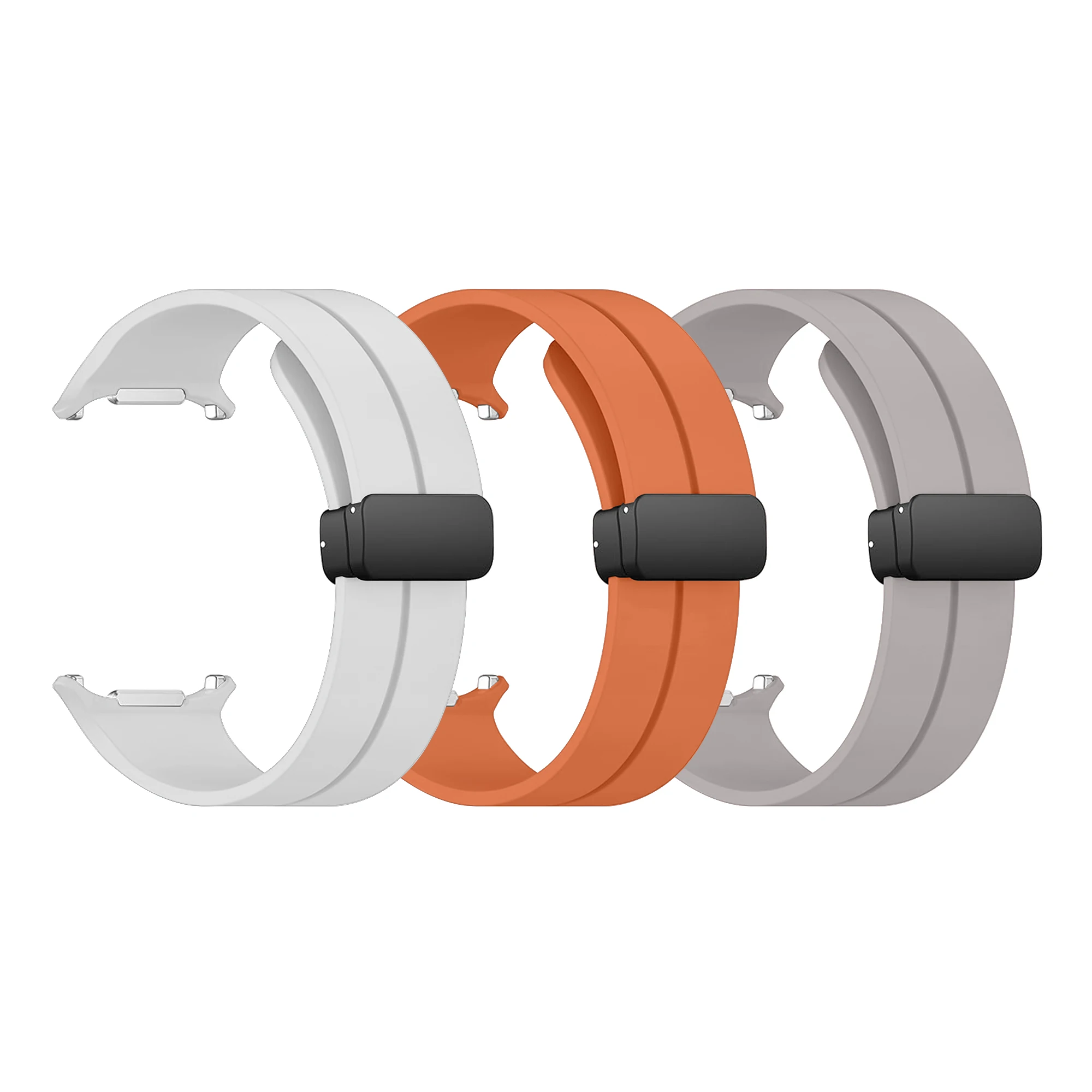 RYB For Samsung Galaxy Watch Ultra Watch Rubber Straps 22mm Sport Silicone Magnetic Breathable Waterproof  Unique Watch Bands