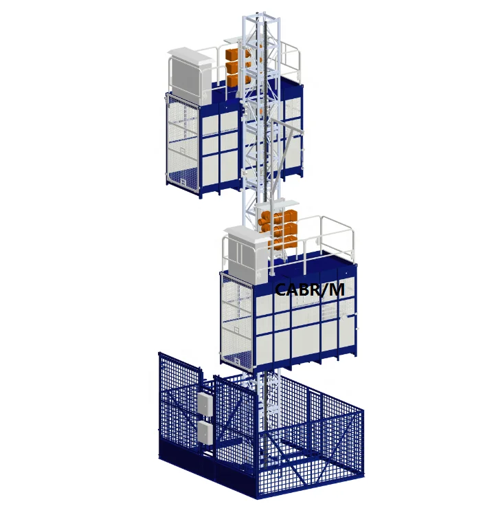 CE approved rack and pinion building hoist for cargo and person