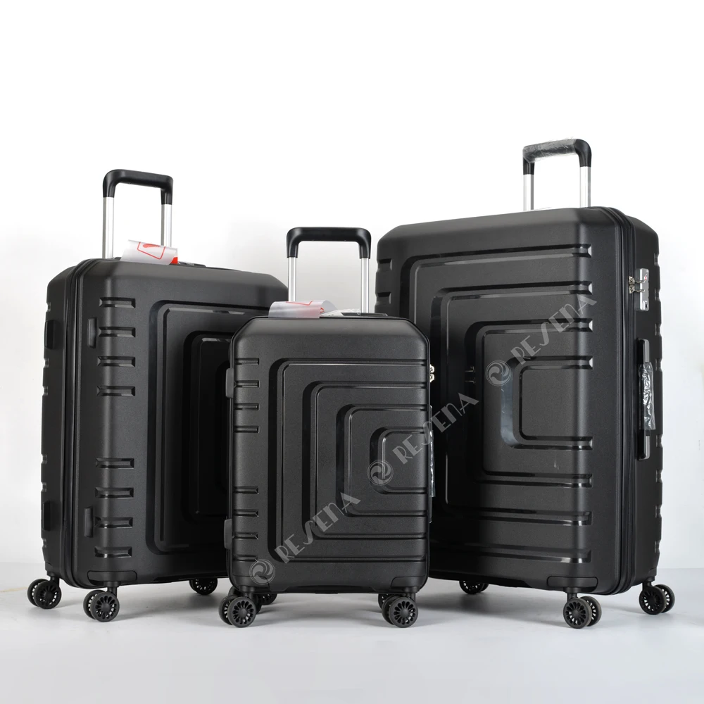 New Design Light Weight Unbreakable PP Material Hardshell 3 Pcs PP Suitcases 4 Wheels Traveling Luggage Sets