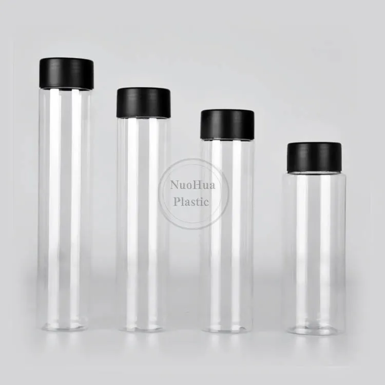 Round Shape Juice bottle 400ml 500ml 600ml Pet Beverage Transparent Plastic Juice Bottle for juice business