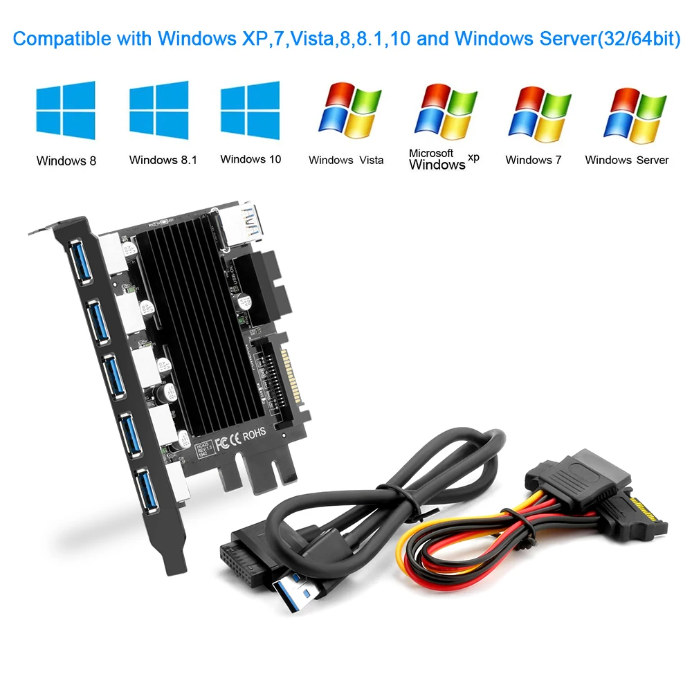Расширенная карта PCI-E 3 0 с 5 портами USB настольная плата расширения PCIE на
