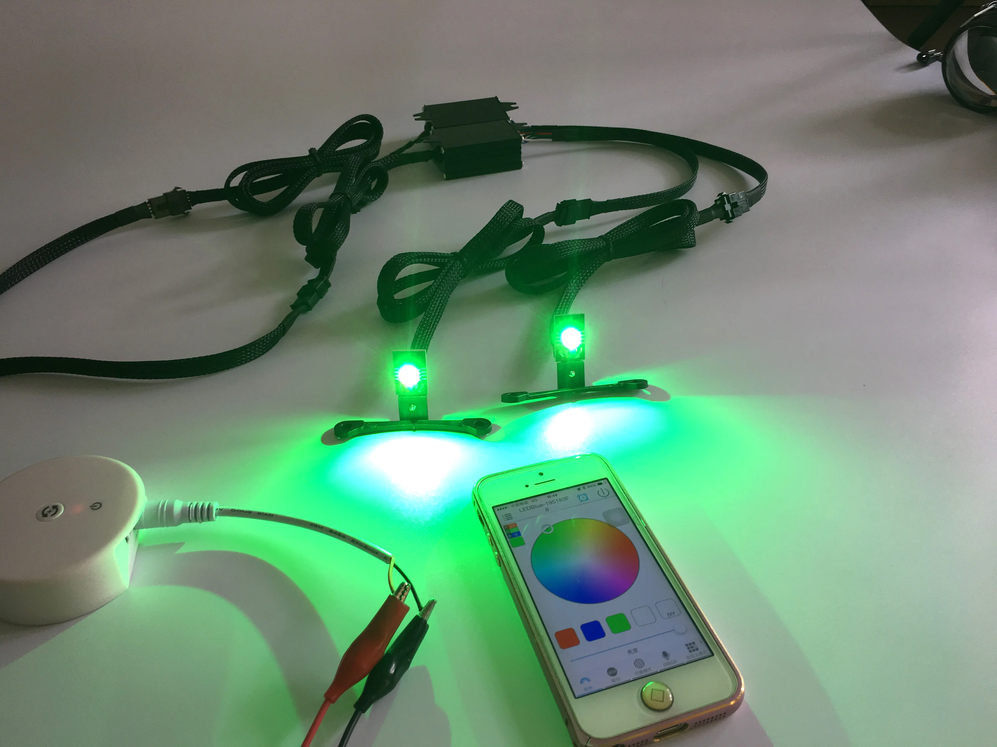 2pcs rgbw high power led demon eye super bright headlight projector 2.5inch devil eye light