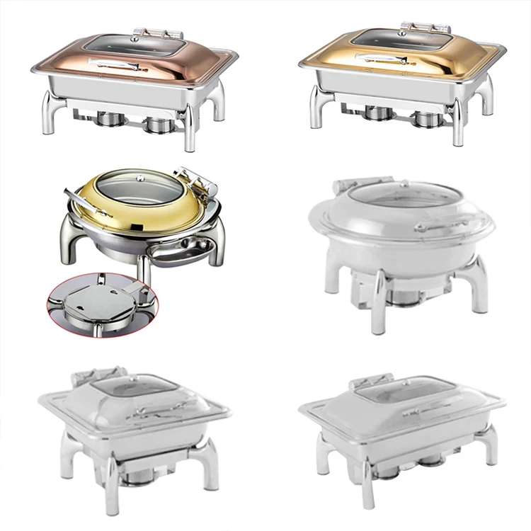 Factory stainless steel luxury food warmer Buffet chafing dishes Catering Equipment Chafing Dish sale chafing dish buffet set