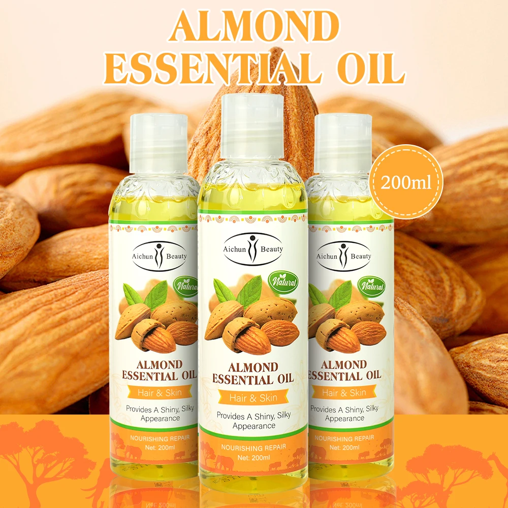 Aichun Beauty Hot Selling 100% Pure Natural Almond Essential Body Oil 7 Days Brighten Skin Improving Dullness White Massage Oil