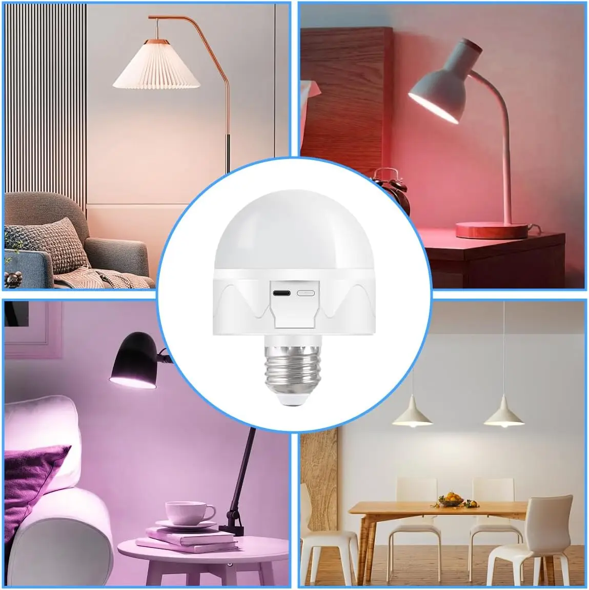 New Classic RGB Dimming brightness Optional E14/26/27 Bulb Led Table Lamp megnetic Study and Reading Light Desk Lamp Battery