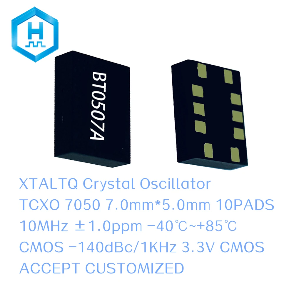 BT0507A 10MHz 1.0ppm CMOS кварцевый генератор TCXO SMD7050 XTALTQ 3 V -140dBc/1KHz OSC применяется для