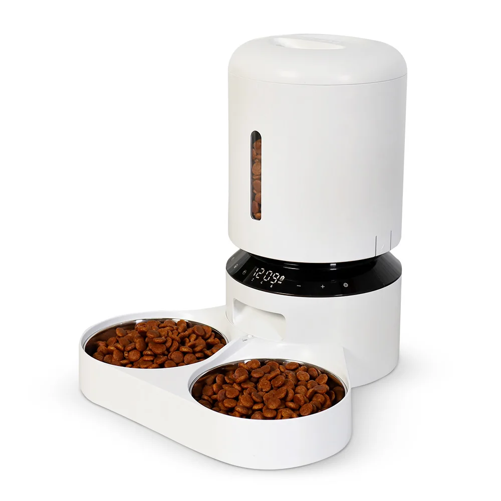 Electronic 5L Timing Auto Dog Cat Feeder Dog Cat Food Bowl Double Pet Dog Slow Feeder Bowl