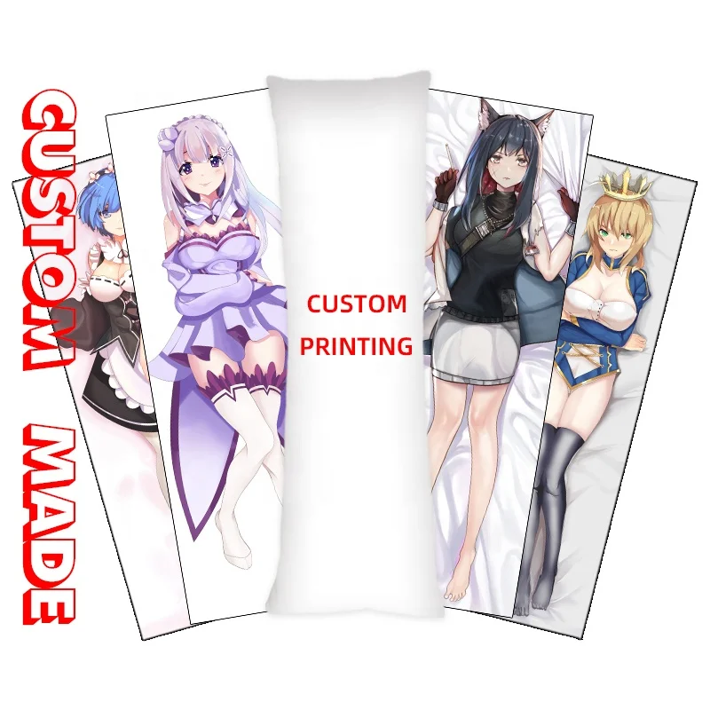 The cheap dakimakura original saber design 3d printing nude anime pillow  case to figure custom