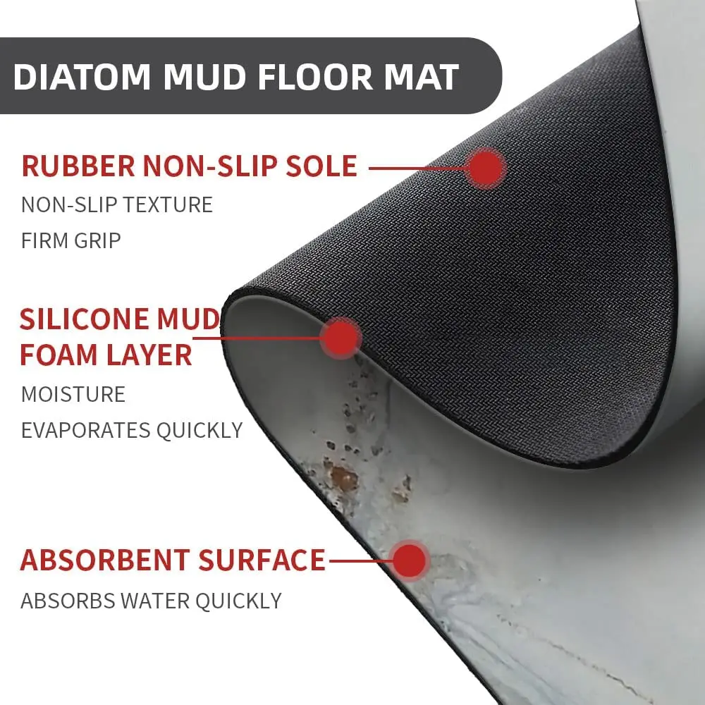 CF BAR17 Custom Diatom Mud Anti Non Slip Quick Dry Absorbent mats show Bathroom Mat Bath rug floor Mats